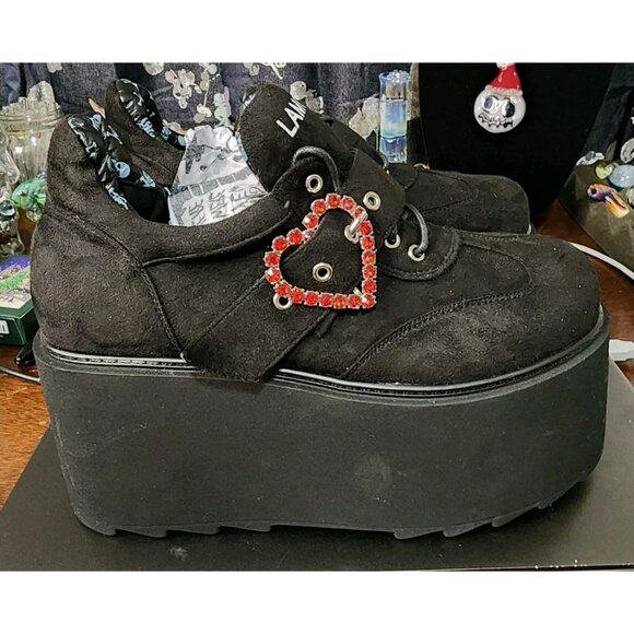 NWOB Dolls Kill Lamoda I’m In Love Platform Sneakers Size 10 - Picture 3 of 10